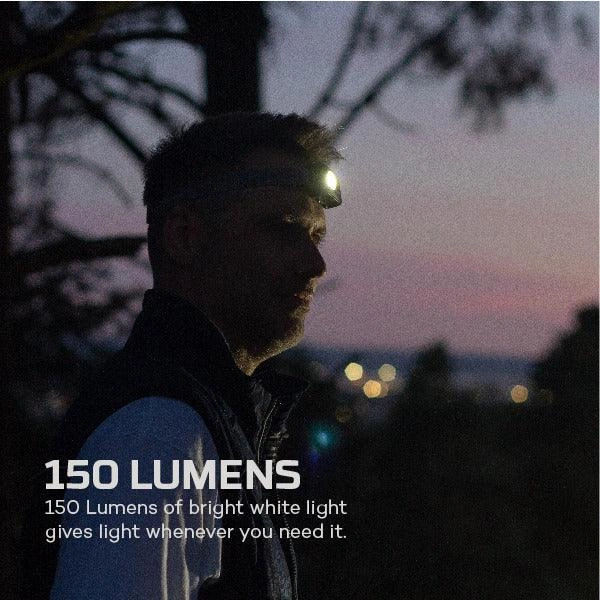 Luce Frontale 150: Illumina Ogni Sentiero! Avventura Notturna Assicurata, Design Elegante, Potenza Massima, Esperienza Indimenticabile.